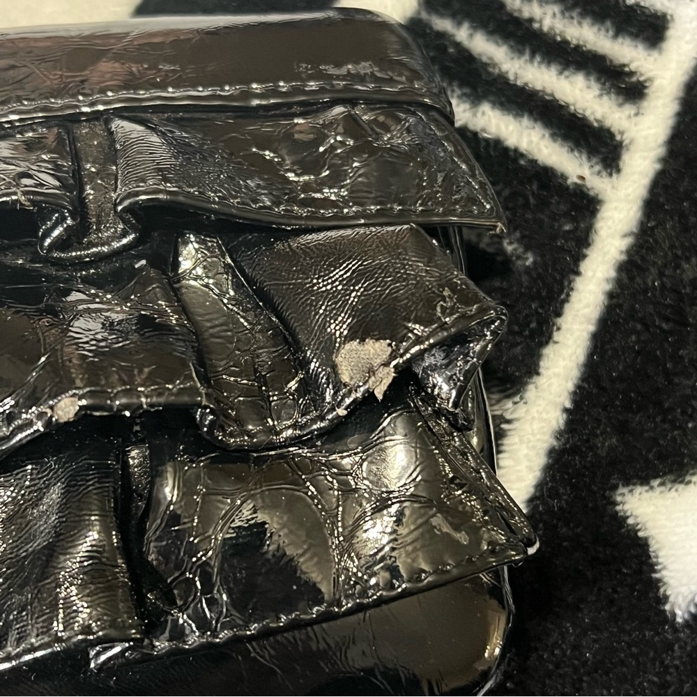 2/$20 - Black Victorian Goth Ruffle Wallet - Picture 6 of 8
